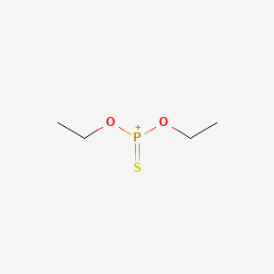 molecular formula C4H10O2PS+ B3059414 Phosphonothioic acid, O,O-diethyl ester CAS No. 999-01-9