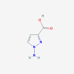 molecular formula C4H5N3O2 B3059420 1-Amino-1H-pyrazole-3-carboxylic acid CAS No. 99939-08-9