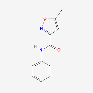 molecular formula C11H10N2O2 B3059422 5-Methyl-N-phenylisoxazole-3-carboxamide CAS No. 99984-65-3