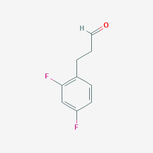molecular formula C9H8F2O B3059427 3-(2',4'-二氟苯基)丙醛 CAS No. 1057670-89-9