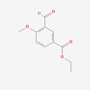 molecular formula C11H12O4 B3059438 3-甲酰基-4-甲氧基苯甲酸乙酯 CAS No. 122136-03-2