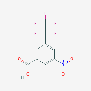 molecular formula C9H4F5NO4 B3059439 3-硝基-5-(五氟乙基)苯甲酸 CAS No. 1229625-32-4