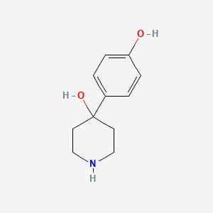 molecular formula C11H15NO2 B3059448 4-(4-Hydroxyphenyl)-4-piperidinol CAS No. 142001-84-1