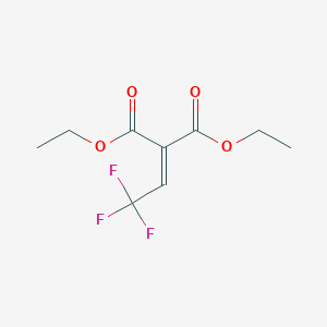 molecular formula C9H11F3O4 B3059451 丙二酸，(2,2,2-三氟乙亚基)-，二乙酯 CAS No. 152500-10-2