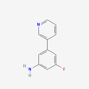 B3059456 Benzenamine, 3-fluoro-5-(3-pyridinyl)- CAS No. 181633-36-3