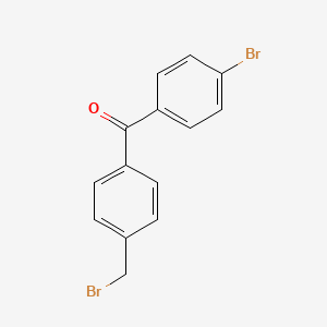 molecular formula C14H10Br2O B3059468 (4-(Bromomethyl)phenyl)(4-bromophenyl)methanone CAS No. 207113-20-0