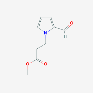 molecular formula C9H11NO3 B3059470 3-(2-Formyl-pyrrol-1-yl)-propionic acid methyl ester CAS No. 20948-40-7