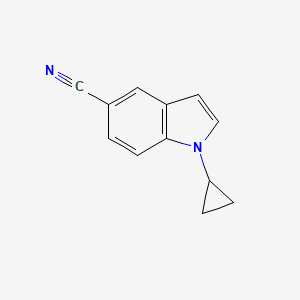 molecular formula C12H10N2 B3059477 1-Cyclopropyl-1H-indole-5-carbonitrile CAS No. 256936-19-3