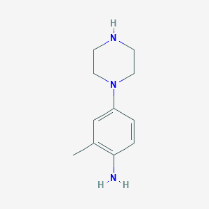 molecular formula C11H17N3 B3059485 2-Methyl-4-(piperazin-1-yl)aniline CAS No. 329943-78-4