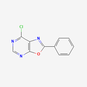 molecular formula C11H6ClN3O B3059488 7-氯-2-苯基[1,3]恶唑并[5,4-d]嘧啶 CAS No. 33360-19-9