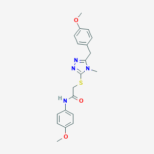molecular formula C20H22N4O3S B305949 2-{[5-(4-methoxybenzyl)-4-methyl-4H-1,2,4-triazol-3-yl]sulfanyl}-N-(4-methoxyphenyl)acetamide 
