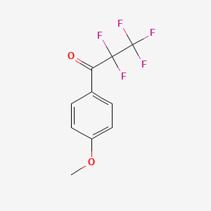 molecular formula C10H7F5O2 B3059490 1-Propanone, 2,2,3,3,3-pentafluoro-1-(4-methoxyphenyl)- CAS No. 345901-60-2