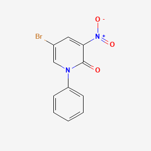 molecular formula C11H7BrN2O3 B3059496 5-溴-3-硝基-1-苯基吡啶-2(1H)-酮 CAS No. 381233-93-8