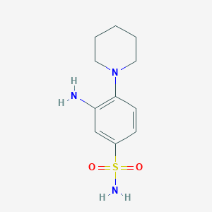 molecular formula C11H17N3O2S B3059506 3-Amino-4-piperidin-1-ylbenzenesulfonamide CAS No. 41817-98-5