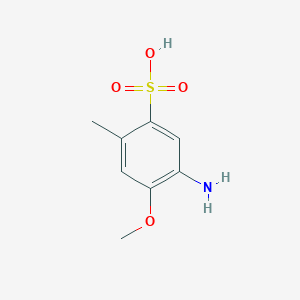 molecular formula C8H11NO4S B3059534 5-Amino-4-methoxy-2-methylbenzenesulfonic acid CAS No. 53416-49-2