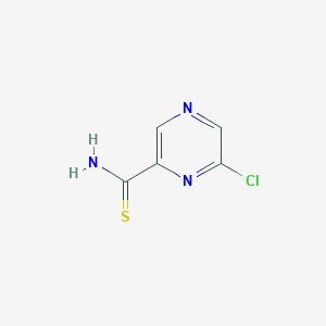 molecular formula C5H4ClN3S B3059551 6-氯吡嗪甲硫酰胺 CAS No. 61689-61-0