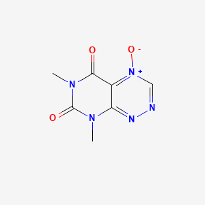 molecular formula C7H7N5O3 B3059553 Pyrimido(5,4-e)-1,2,4-triazine-5,7(6H,8H)-dione, 6,8-dimethyl-, 4-oxide CAS No. 62758-20-7