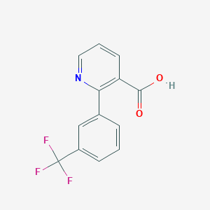 molecular formula C13H8F3NO2 B3059557 2-(3-(Trifluoromethyl)phenyl)nicotinic acid CAS No. 635325-17-6