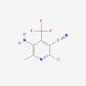 molecular formula C8H5ClF3N3 B3059558 5-Amino-2-chloro-6-methyl-4-(trifluoromethyl)pyridine-3-carbonitrile CAS No. 651-78-5