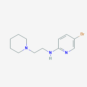 molecular formula C12H18BrN3 B3059561 5-Bromo-N-[2-(piperidin-1-yl)ethyl]pyridin-2-amine CAS No. 690264-86-9