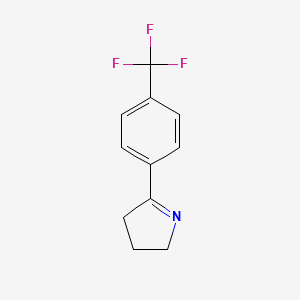 molecular formula C11H10F3N B3059565 5-(4-Trifluoromethyl-phenyl)-3,4-dihydro2H-pyrrole CAS No. 72216-08-1