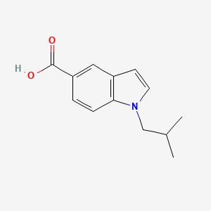 molecular formula C13H15NO2 B3059568 1-(2-Methylpropyl)-1H-indole-5-carboxylic acid CAS No. 739365-12-9