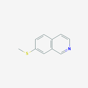 molecular formula C10H9NS B3059604 Isoquinoline, 7-(methylthio)- CAS No. 90265-82-0