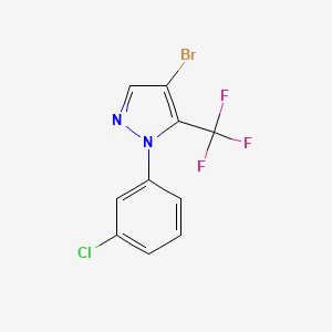4-Bromo-1-(3-chlorophenyl)-5-(trifluoromethyl)-1H-pyrazole