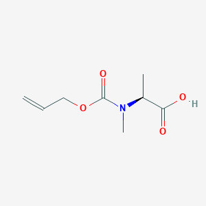 molecular formula C8H13NO4 B3059608 N-Methyl-N-{[(prop-2-en-1-yl)oxy]carbonyl}-L-alanine CAS No. 918531-01-8