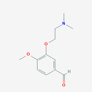 molecular formula C12H17NO3 B3059612 3-[2-(二甲氨基)乙氧基]-4-甲氧基苯甲醛 CAS No. 938343-46-5