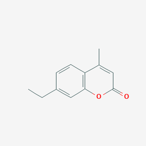 molecular formula C12H12O2 B3059621 2H-1-Benzopyran-2-one, 7-ethyl-4-methyl- CAS No. 101999-44-4