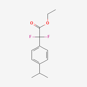 molecular formula C13H16F2O2 B3059626 Ethyl 2,2-Difluoro-2-(4-isopropylphenyl)acetate CAS No. 1027514-27-7