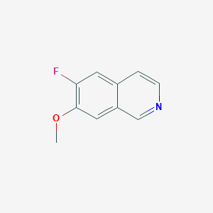 molecular formula C10H8FNO B3059628 6-氟-7-甲氧基-异喹啉 CAS No. 1036711-00-8