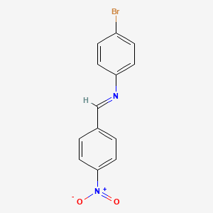 molecular formula C13H9BrN2O2 B3059632 4-Bromo-N-[(E)-(4-nitrophenyl)methylidene]aniline CAS No. 10480-19-0