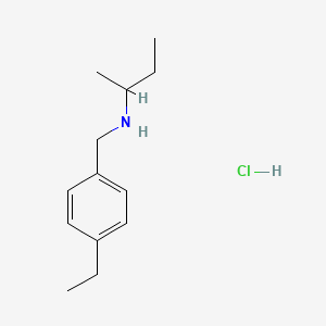 molecular formula C13H22ClN B3059638 N-(4-Ethylbenzyl)-2-butanamine hydrochloride CAS No. 1049678-19-4