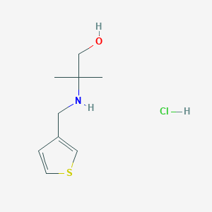 molecular formula C9H16ClNOS B3059639 2-Methyl-2-[(3-thienylmethyl)amino]-1-propanol hydrochloride CAS No. 1049713-25-8