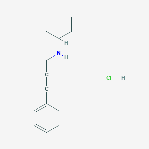 molecular formula C13H18ClN B3059641 N-(sec-Butyl)-3-phenyl-2-propyn-1-amine hydrochloride CAS No. 1051363-50-8