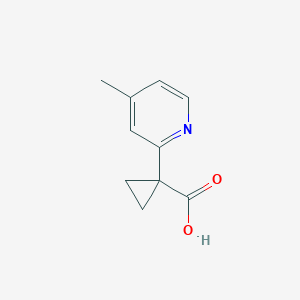 molecular formula C10H11NO2 B3059646 1-(4-Methylpyridin-2-YL)cyclopropane-1-carboxylic acid CAS No. 1060804-89-8