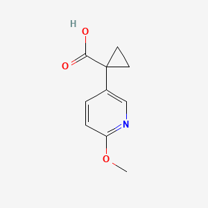 molecular formula C10H11NO3 B3059647 1-(6-Methoxypyridin-3-YL)cyclopropanecarboxylic acid CAS No. 1060807-02-4