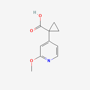 molecular formula C10H11NO3 B3059648 1-(2-甲氧基吡啶-4-基)环丙烷羧酸 CAS No. 1060807-03-5