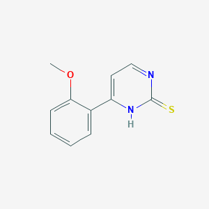 molecular formula C11H10N2OS B3059651 4-(2-甲氧基苯基)嘧啶-2-硫醇 CAS No. 1065101-28-1
