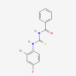 molecular formula C14H10BrFN2OS B3059664 1-Benzoyl-3-(2-bromo-4-fluorophenyl)thiourea CAS No. 1092346-80-9