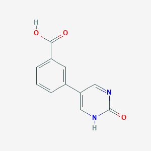 molecular formula C11H8N2O3 B3059673 5-(3-Carboxyphenyl)-2-hydroxypyrimidine CAS No. 1111108-95-2