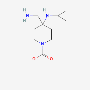 Tert-butyl 4-(aminomethyl)-4-(cyclopropylamino)piperidine-1-carboxylate