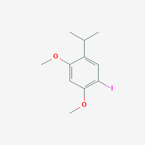 molecular formula C11H15IO2 B3059686 1-Iodo-5-isopropyl-2,4-dimethoxybenzene CAS No. 1155371-47-3