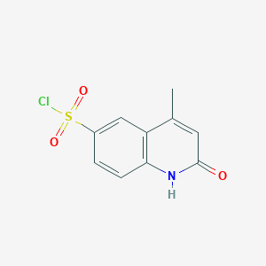 molecular formula C10H8ClNO3S B3059695 2-羟基-4-甲基喹啉-6-磺酰氯 CAS No. 1160370-78-4