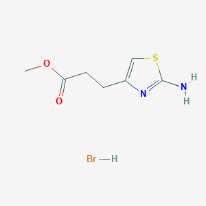 molecular formula C7H11BrN2O2S B3059697 Methyl 3-(2-amino-1,3-thiazol-4-yl)propanoate hydrobromide CAS No. 116568-95-7
