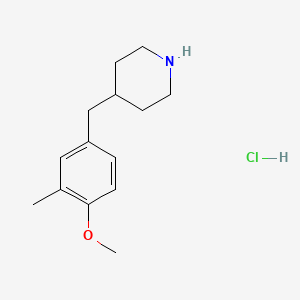 molecular formula C14H22ClNO B3059702 4-(4-Methoxy-3-methyl-benzyl)-piperidine hydrochloride CAS No. 1173080-52-8