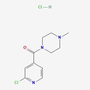 molecular formula C11H15Cl2N3O B3059707 1-(2-Chloroisonicotinoyl)-4-methylpiperazine hydrochloride CAS No. 1185294-13-6