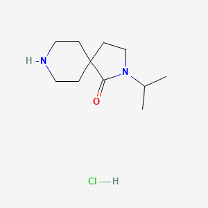 molecular formula C11H21ClN2O B3059712 2-(丙烷-2-基)-2,8-二氮杂螺[4.5]癸烷-1-酮盐酸盐 CAS No. 1187173-33-6